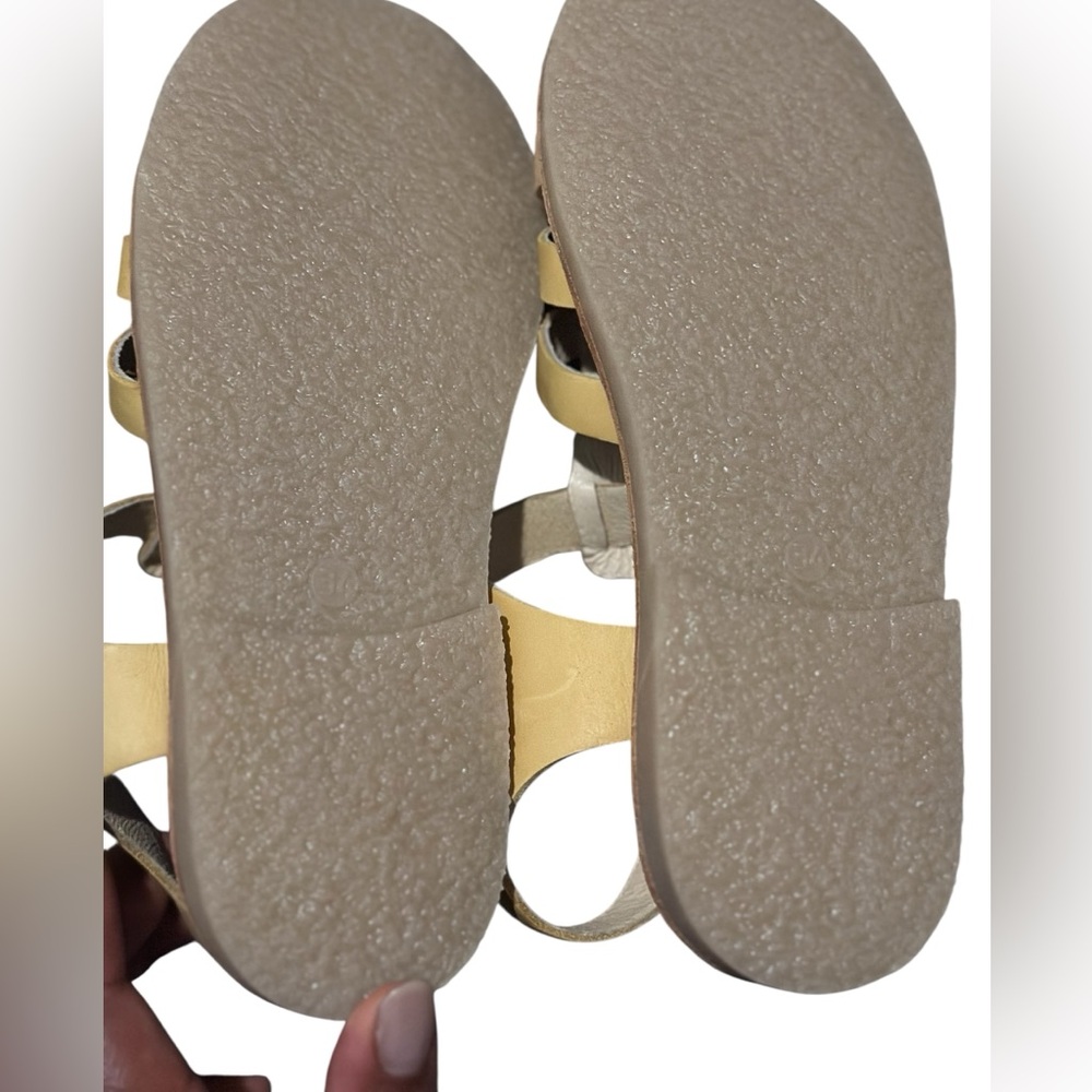 Tiny Cottons Yellow Leather Kids Sandals - Picture 10 of 14